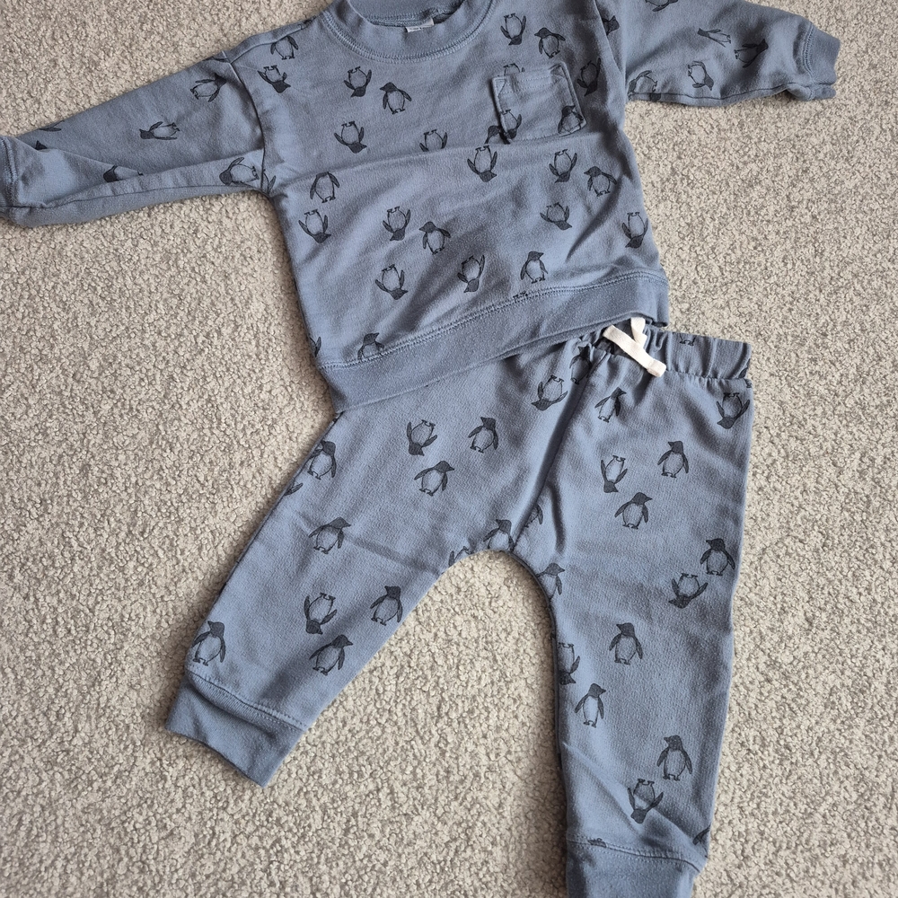 Carter's Blue Baby Outfit with Penguin Design